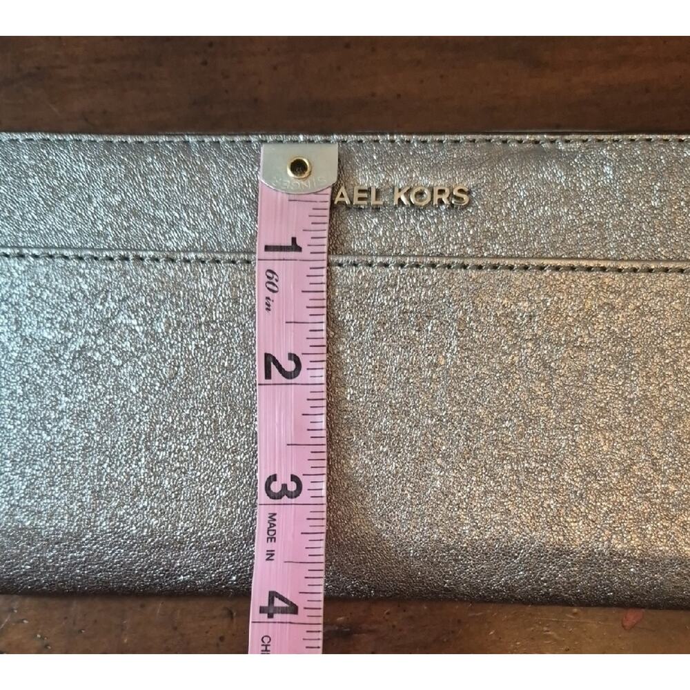 Michael Kors Metallic Silver Zip Wallet - Picture 14 of 14